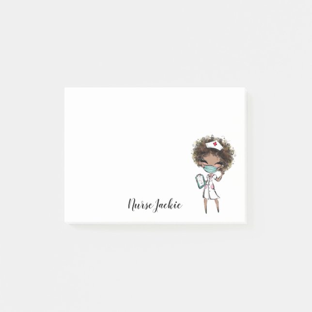 Post-it® Une infirmière afro-américaine Médicale personnali (Devant)