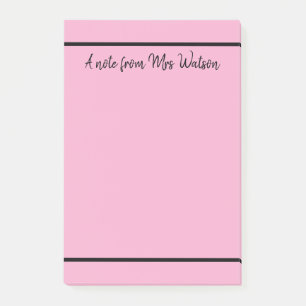 Post-it® une note d'ajouter nom de professeur simple bordur