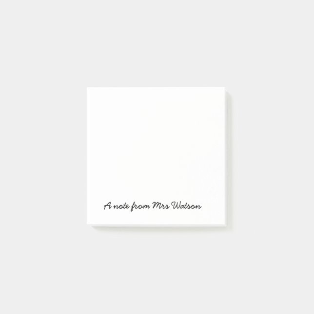 Post-it® une note d'ajouter nom de professeur simple bordur (Devant)