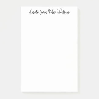 Post-it® une note d'ajouter nom de professeur simple minima