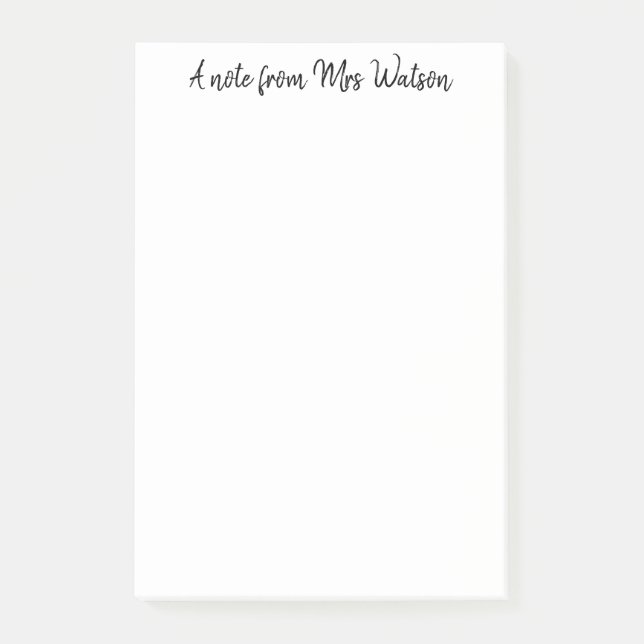 Post-it® une note d'ajouter nom de professeur simple minima (Devant)