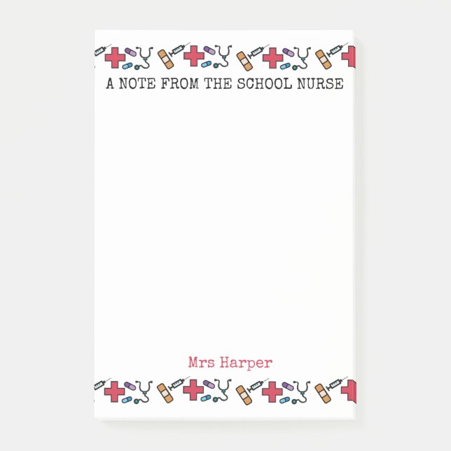 Post-it® Une note du mignon personnalisé par infirmière (Devant)