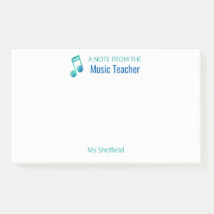 Post-it® Une note du musical personnalisé de professeur de