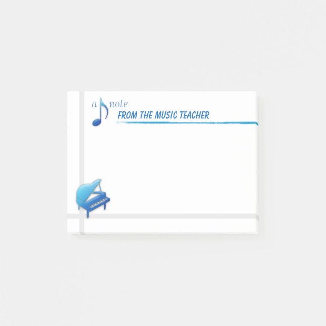 Post-it® Une note du professeur de musique (notes (Devant)