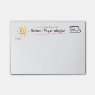 Post-it® Une note ensoleillée du psychologue d'école de