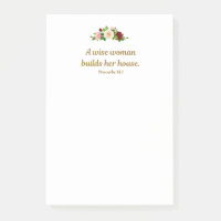 "Une sage femme construit sa maison." 4"x6" Person