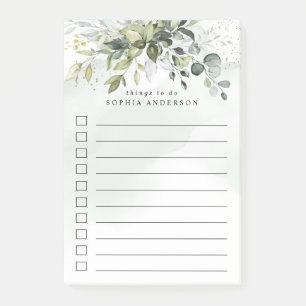 Post-it® Une verdure bleue poussiéreuse Succulente et éléga