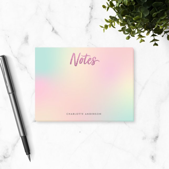 Post-it® Unicorn Mix Motif Faux Pink Parties scintillant (Créateur téléchargé)