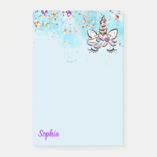 Post-it® Unicorn Parties scintillant faciale rose et violet