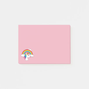 Post-it® Unicorne et arc-en-ciel avec nuages Kawaii
