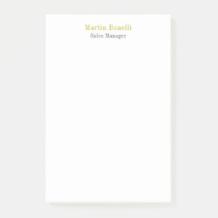 Post-it® Unique Classic Simple Gold Color Name