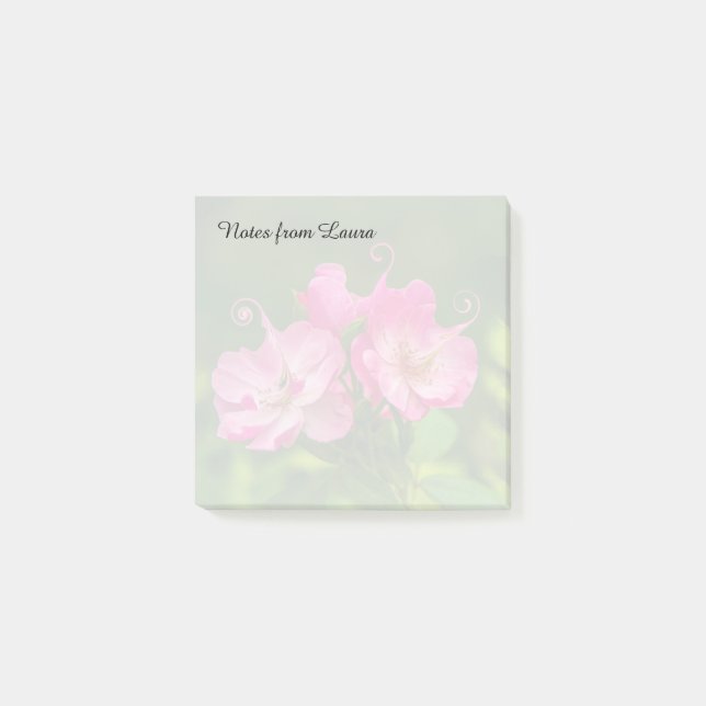 Post-it® Unique Floral rose Personnalisé (Devant)
