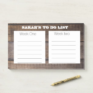 Post-it® Unique Rustique Organisé Éléments À Faire Liste Pe