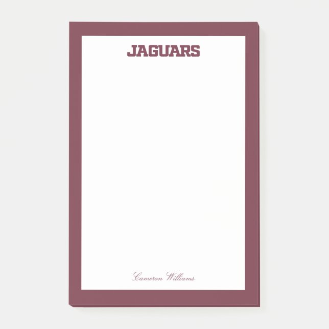 Post-it® Université Texas A&M de San Antonio Jaguars (Devant)