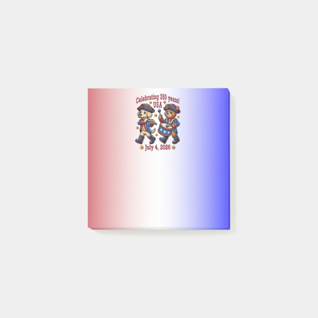 Post-it® USA 250th Anniversary Souvenir - Patriotique (Devant)