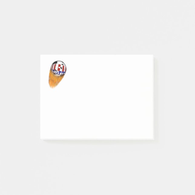 Post-it® USA Flamer Soccer Ball (Devant)