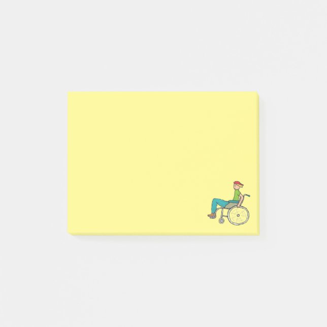 Post-it® Utilisateur Fauteuil Roulant Amusant (Devant)