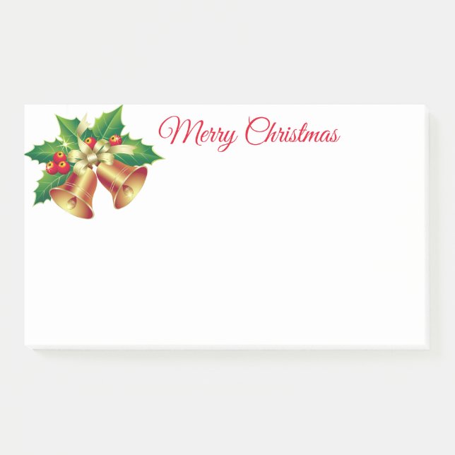 Post-it® Vacances Post-it-Notes-Holly Bells (Devant)