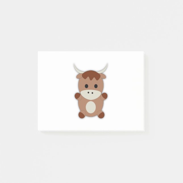 Post-it® Vache Brown mignonne (Devant)