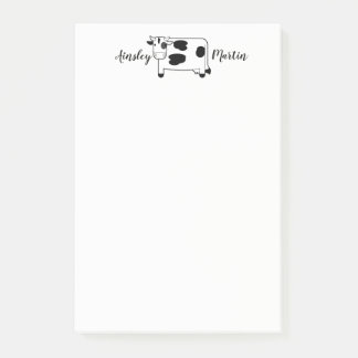 Post-it® Vache laitière mignonne de bande dessinée