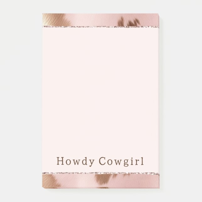 Post-it® Vachette blanche en or rose (Devant)