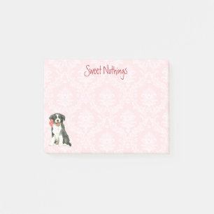 Post-it® Valentine border collie rose