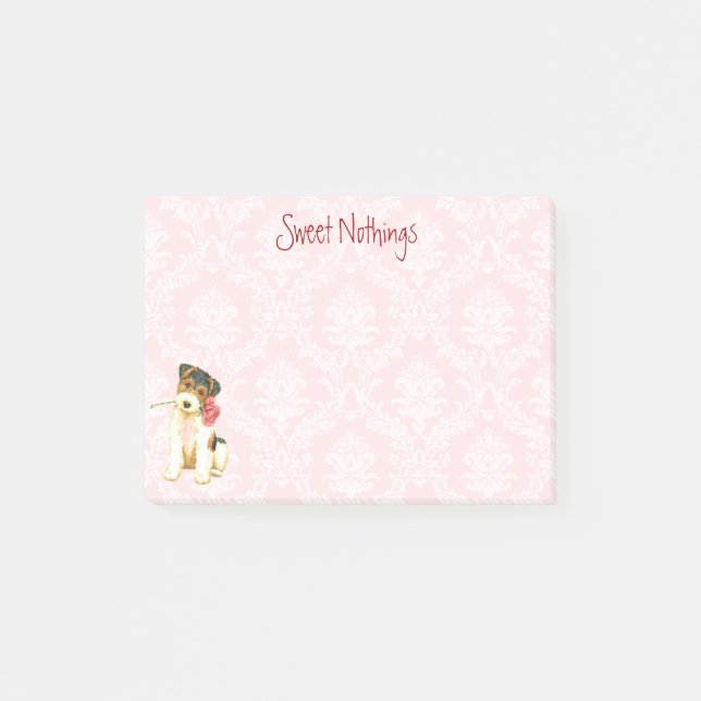 Post-it® Valentine Rose Wire Fox Terrier (Devant)