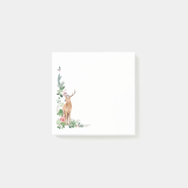 Post-it® Végétal Feuillage de Noël Cerf (Devant)