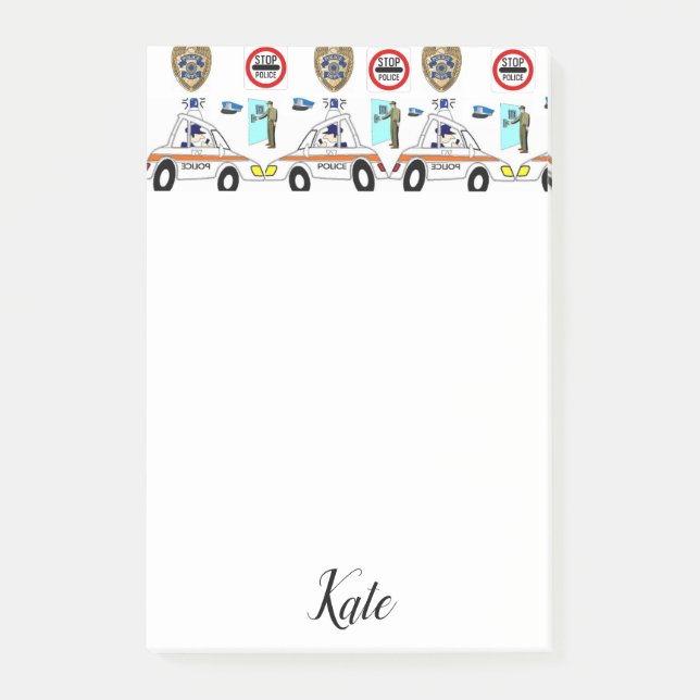 Post-it® Véhicule de police Post-it Notes (Devant)