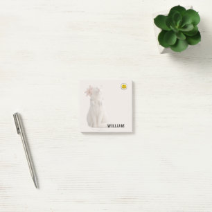 Post-it® Vérifiez-moi Chat Blanc avec Écouteurs – Personnal
