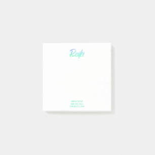 Post-it® Vert bleu et turquoise Reiki de *~* iridescent
