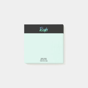 Post-it® *~* vert-bleu et turquoise Reiki iridescent
