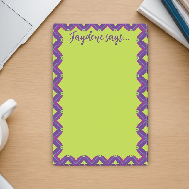 Post-it® Vert Citron Rétro (Bright and colorful post it note for the upbeat person who loves cute and sassy stationery)