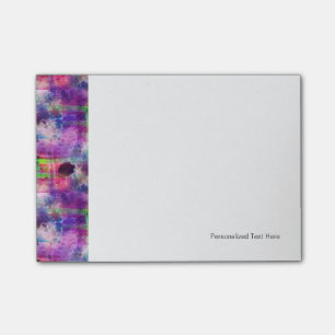 Post-it® Vert de conception, aquarelle pourpre de texture