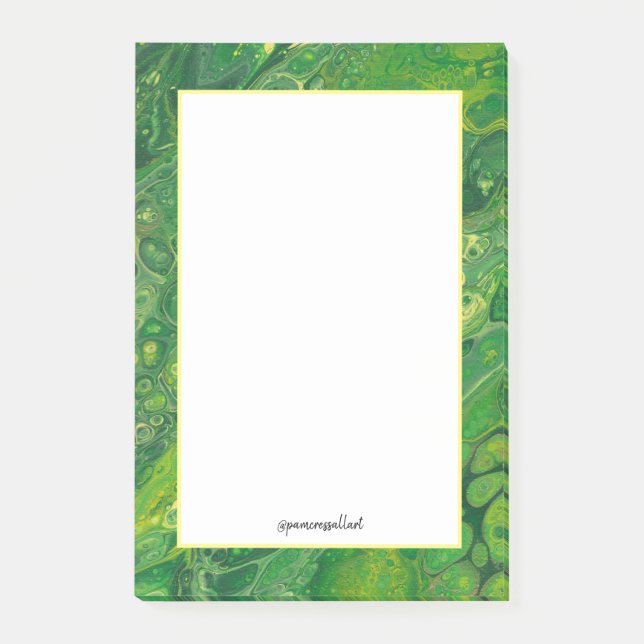 Post-it® Vert et le jaune | a personnalisé la note du (Devant)