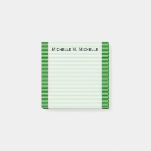 Post-it® Vert foncé et vert clair Grandes/Lignes Motif