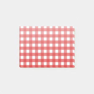 Post-it® Vichy rouge et blanc