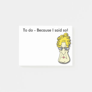 Post-it® Vielle Dame En Colère - Parce Que Je L'Ai Dit ! Pu