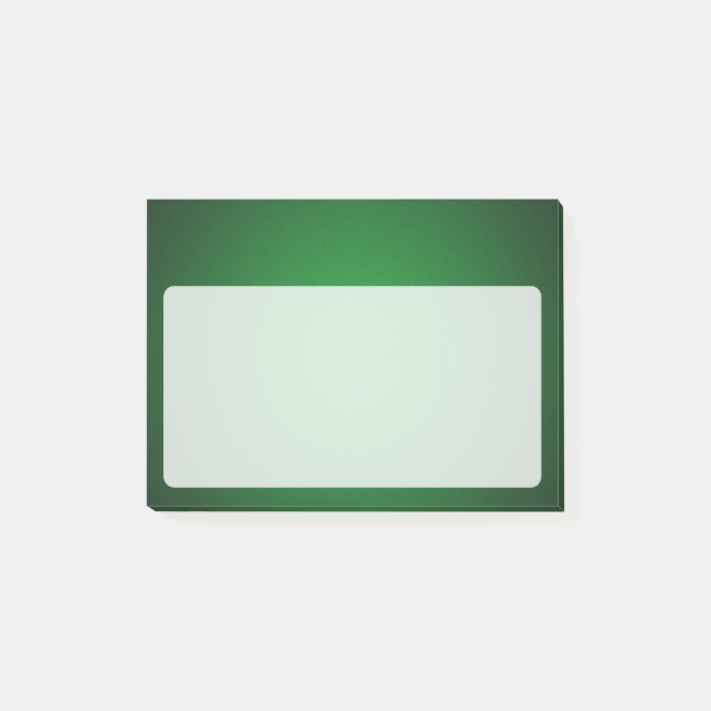 Post-it® Vignette verte-noire tendance Grainy (Devant)