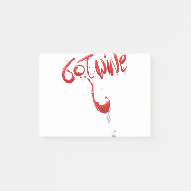 Post-it® Vin obtenu, boire drôle de vin rouge (Devant)