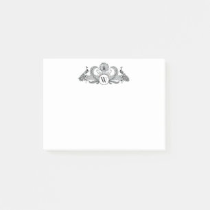 Post-it® Vintage Monogramme Paons