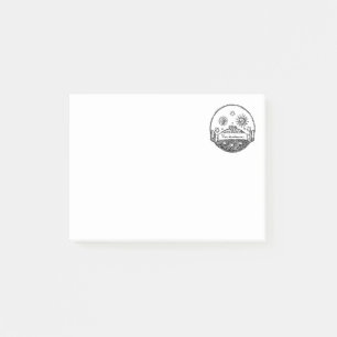 Post-it® Vintage Sun Moon Stars Océan Planète Terre Dessin