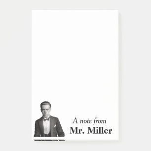 Post-it® Vintage Tuxedo Gent Personnalisé