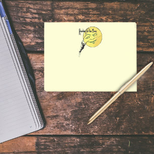 Post-it® Vintage Winking Lune homme portée de l'échelle pou