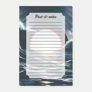 Post-it® Vinyle Vintage Surf Wave Océan Musique Rétro