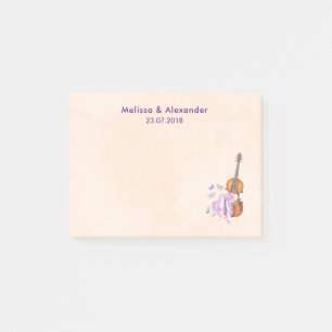 Post-it® Violon, ballet Chaussures et papillons Mariage