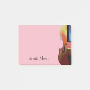 Post-it® Violon monographique rose