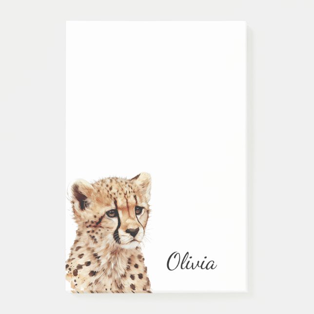 Post-it® Visage personnalisé Cheetah (Devant)