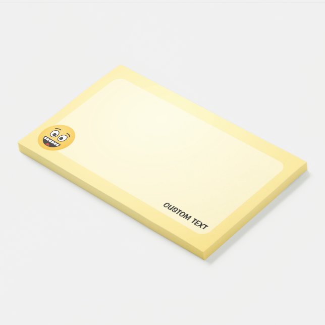 Post-it® Visage souriant avec notes postit à bouche ouverte (Incliné)