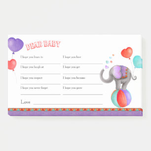 Post-it® Voeux pour baby shower cirque billet il note